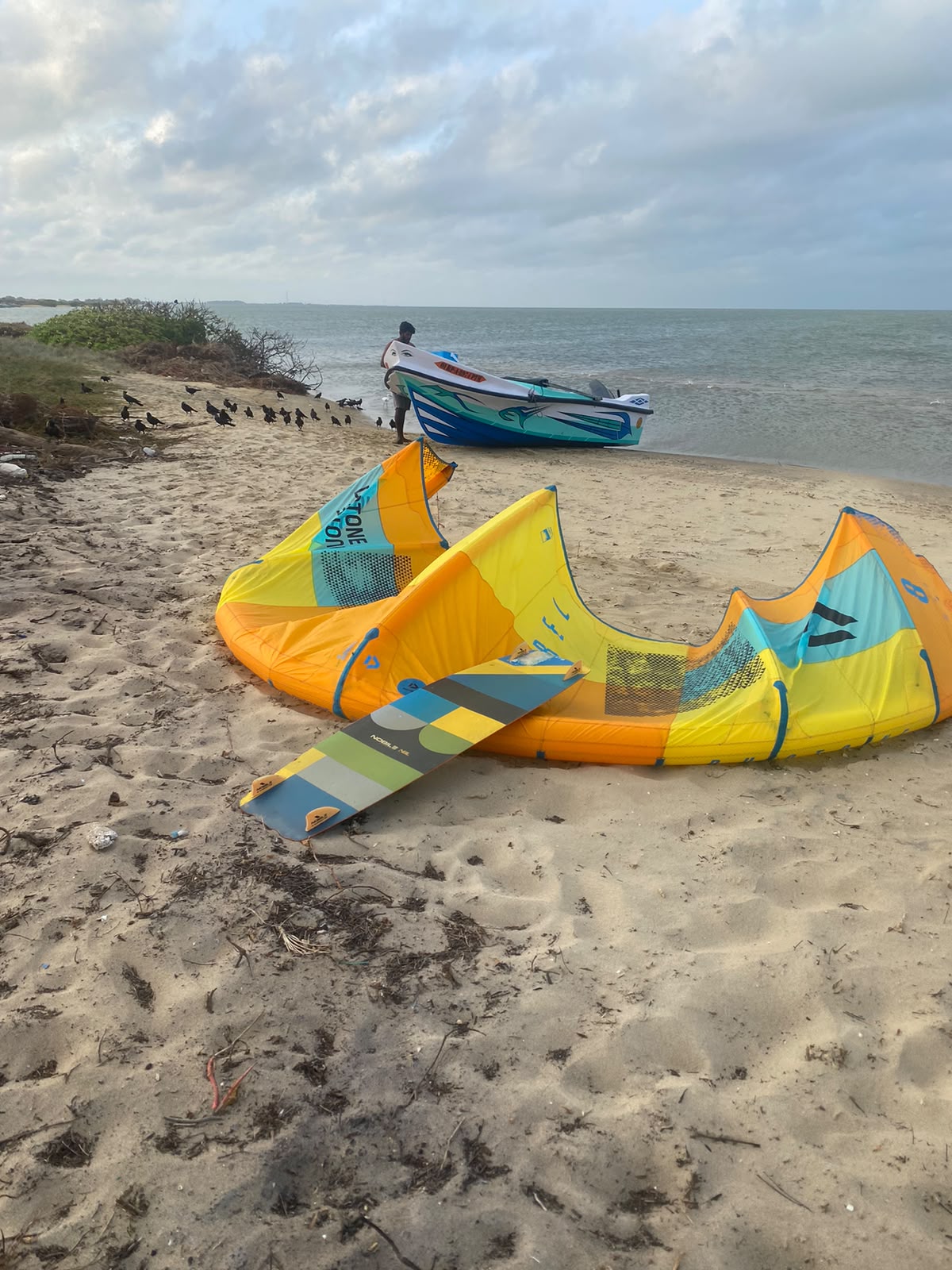 Kite school gear station on the beach – kitesurfing in Kalpitiya, Sri Lanka (photo 17)